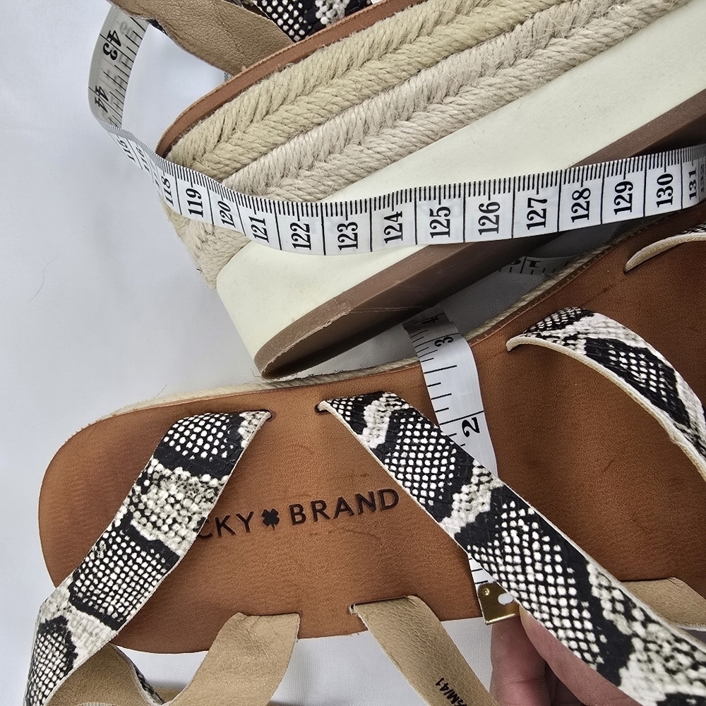 LUCKY Brand Jakina Natural Alamera Wedge Sandals Size 9.5M - Picture 15 of 15